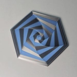 Dual color Hexegonal fidgit