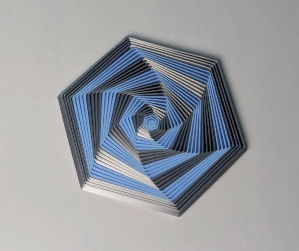 Dual color Hexegonal fidgit